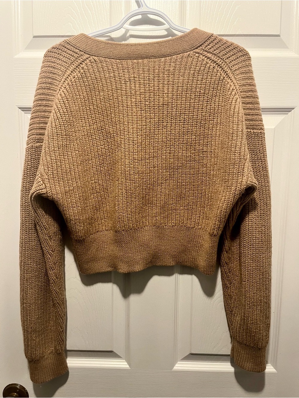 Babaton Merino Wool Cardigan Sweater Canberra Small Oversize / Medium Beige Crop - Picture 9 of 9